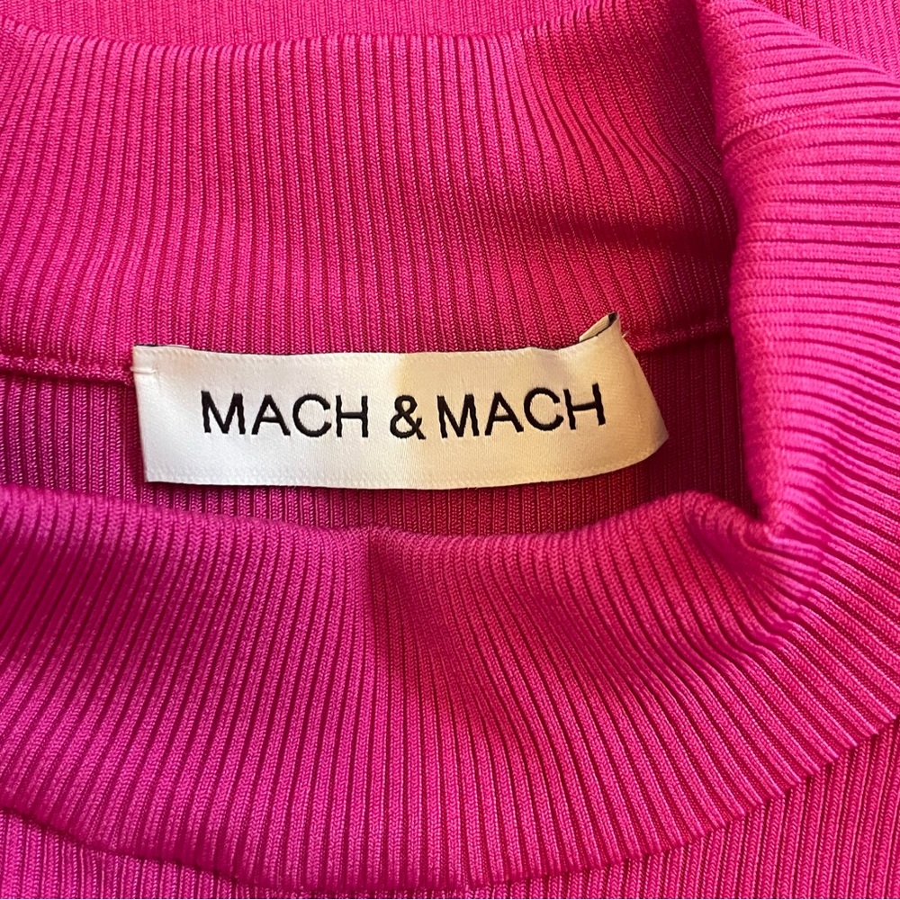 Mach & Mach Hot Pink Crystal Bow Cut Out Mini Dress FR 44 - Picture 10 of 11